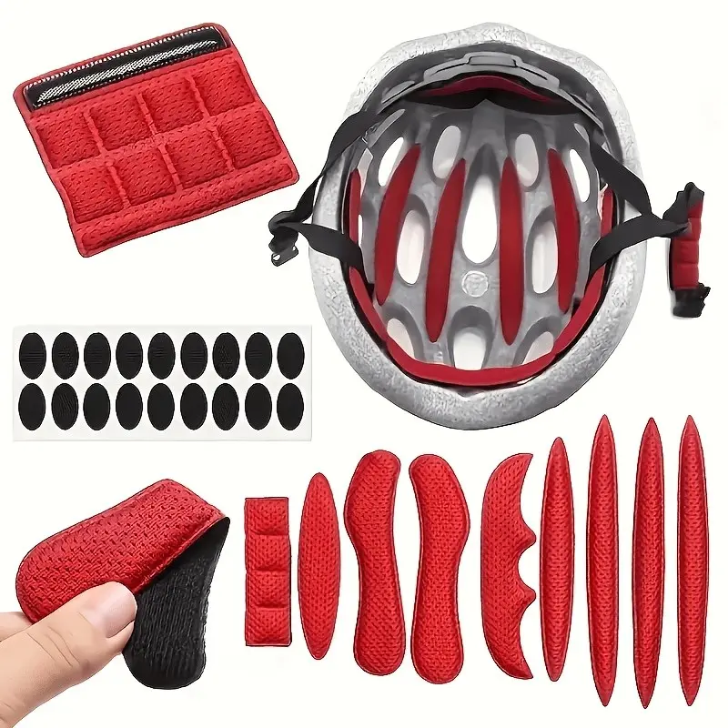 Universal Helmet Liner Set, Eva Foam Durable Shock Absorbing Sweat Pad, Compatible with Motorcycle Bicycle Helmets, Riding Gear Accessories