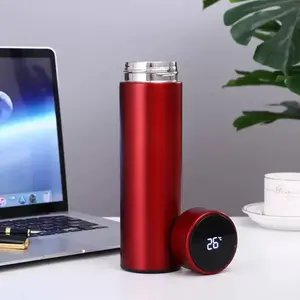 Smart Temperature Display Vacuum Flask, 1 Count Stainless Steel Insulated Water Bottle, Portable Water Bottle for Home Office Car Use