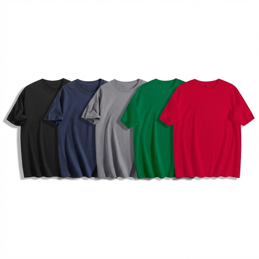 1-4 pieces. High-quality new summer men's and women's matching colorful cotton short-sleeved T-shirts. Women's inner-layer fashion shorts top. Single-color plain T-shirt top.