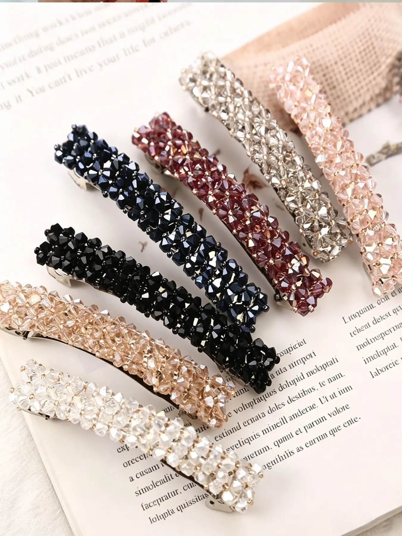 7pcs Luxury Crystal Hair Clips for Women Elegant Half-Up Hairstyle Bang Holder Daily Use Fashion Girls hairpin Hair Accessories Goddess Hair Clip Half Up Half Down Hair Clip