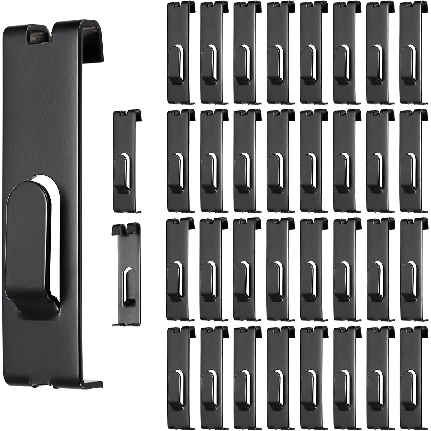 Durable Grid Wall Hangers - 35 Pack Black Metal Utility Hooks for Artwork, Painting, Photography, Canvas - Ideal for Outdoor Art Show, Craft Show