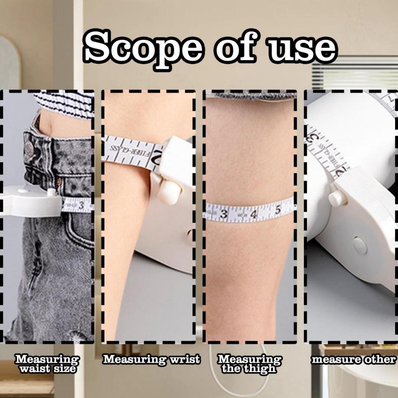Adjustable Body Measurement Tape| Auto-Retract System & Pin-Lock Accuracy| For Weight Loss Journals, Bodybuilding & Clothing Tailoring| Viral TikTok Fitness Tool-YY0