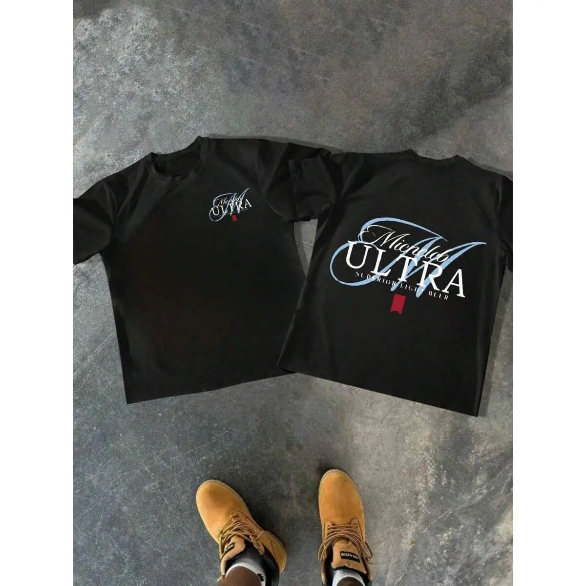 220g 100% Cotton Men's 1Pcs Double Sided Digital Printed Casual Comfortable Michelob ULTRA Beer Themed T Shirt