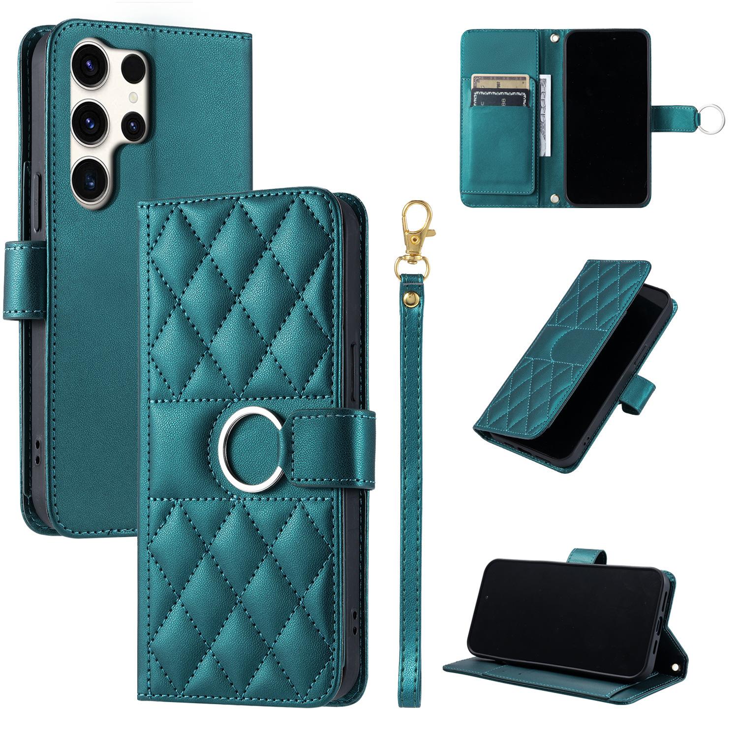 For Samsung Galaxy A21S A16 A17 A32 A33 A34 A35 A36 A37  A50 A52 A53 A54 A55 A56 A73 Wallet Case, PU Leather Flip Folio Case with Card Holders Kickstand [Shockproof TPU Inner Shell] With Long Lanyard for Girl Women Lady