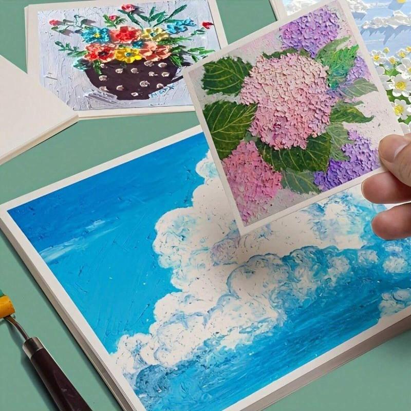 Square Canvas Board, 100pcs/set DIY Painting Canvas Board, Multifunctional Art Material for Painting, Drawing, Crafting, Art Supplies, Artist Supplies