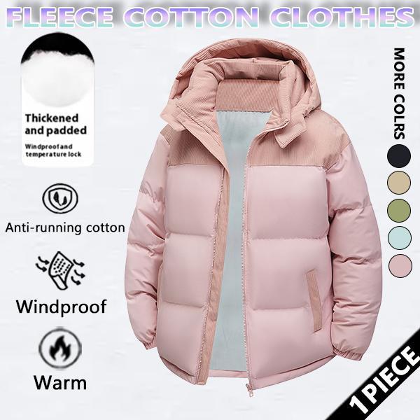 Winter hooded casual fleece-lined men's coat,removable hood,warm color-blocked cotton jacketcouples' style winter cotton coat, outerwear top. SpringStatements