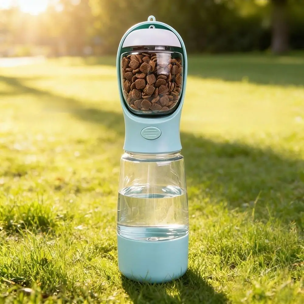 3-in-1 Multifunctional Pet Travel Water & Food Cup, Portable Outdoor Walking Water Bottle, Leakproof On-the-Go Supply for Dogs & Cats