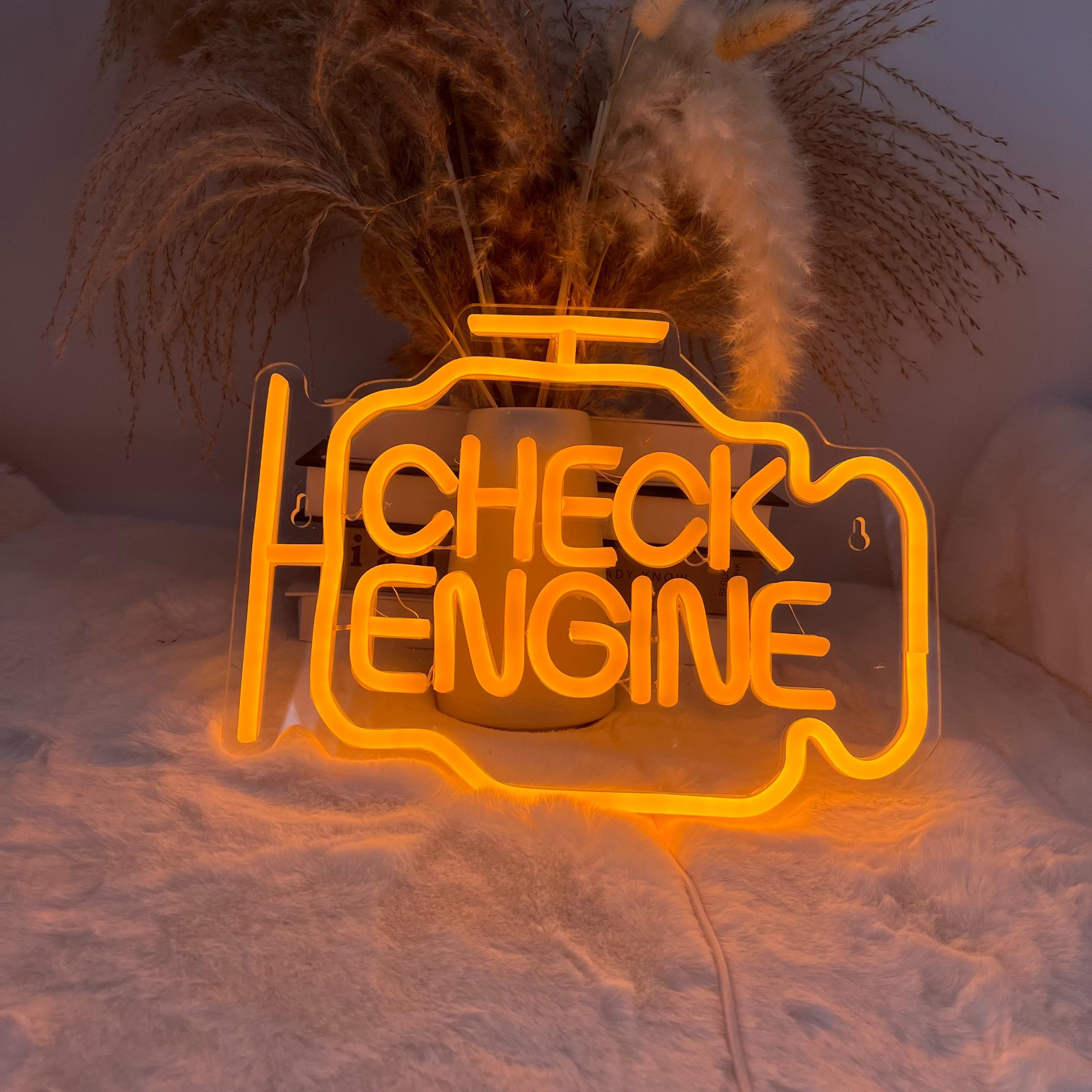 LED Neon Engine Shaped Decorative Light, Neon Accent Lights for Indoor Decor, USB Powered and Dimmable, Perfect for Parties and Events