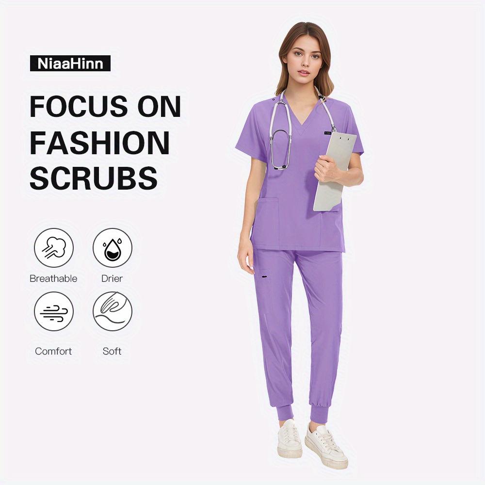 Uniforms Woman Scrub Set Nurse Beauty Salon Workwear Clinical Scrubs Top + Pant Spa Doctor Nursing Tunic Suit