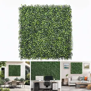 24-Pack 20"x20" Faux Boxwood Panels, Artificial Grass  Fence Screen for Outdoor Indoor, Realistic Hedge for Garden Fence Cover, Greenery Backdrop for Patio Balcony Wall Decor