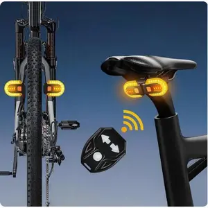 Outdoor Rechargeable Bicycle Tail Turning Signal Light, Bicycle Rear Light, Bicycle Safety Warning Light, Cycling Accessories