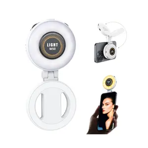 Magnetic Portable Selfie Light for iPhone, Rechargeable LED Ring Light for Camera Photos Makeup Videos Conference, Tiktok Zoom Video Call