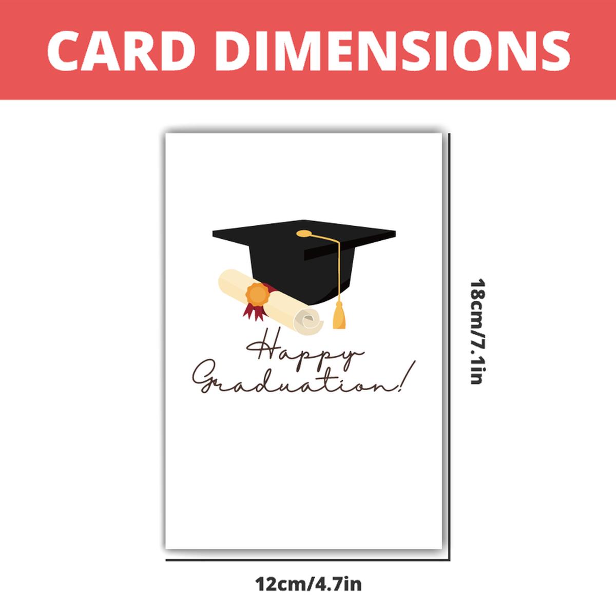 Happy Graduation Card, Graduation Cap & Diploma Design Greeting Card ...