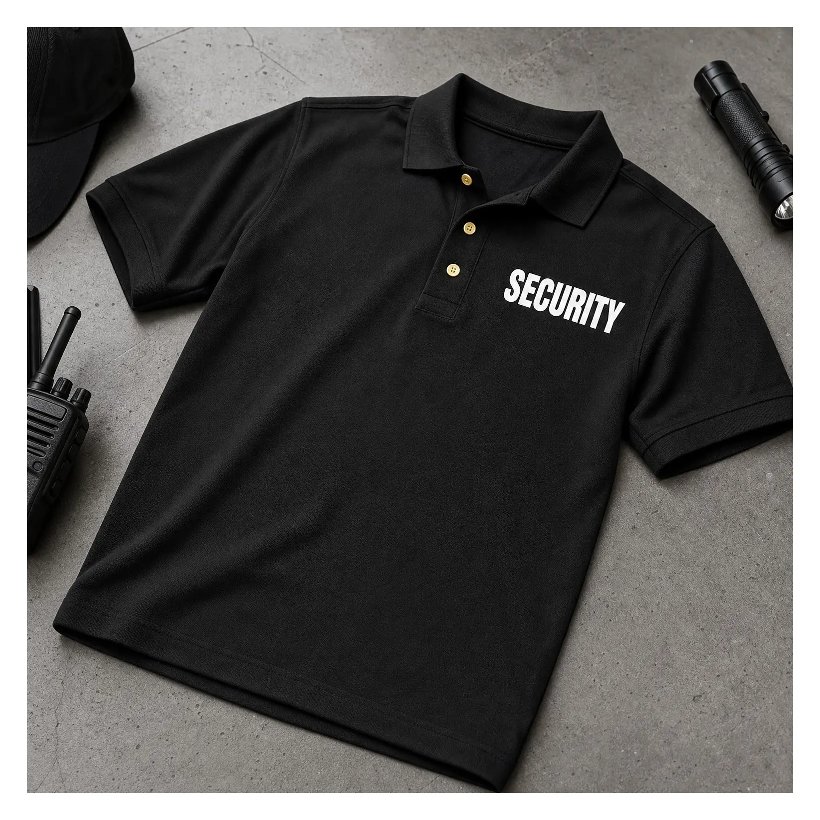 Tactical Poly Cotton Polo Shirt for Security Guard OfficerGift