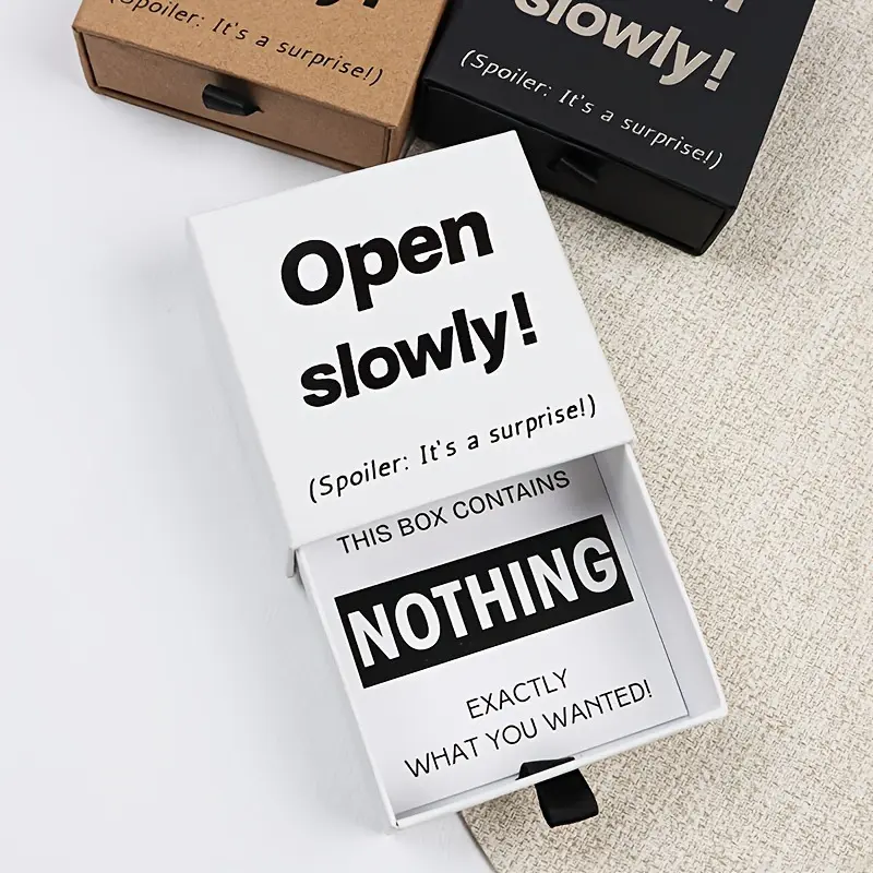 Funny Prank Box Gift, Creative Prank Gift, Humorous Nothing Box, Joke, Amusement, Surprise, Perfect for Birthdays & Parties, Ideal for Family Friends Students, Unique Gag Gift Idea for Any Occasion, Playful Laughter