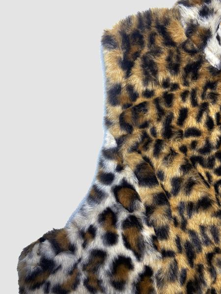 Women's Leopard Print Vest Jacket, Fashionable Layering Essential, Autumn Winter Versatile Piece, Casual & Formal Wear