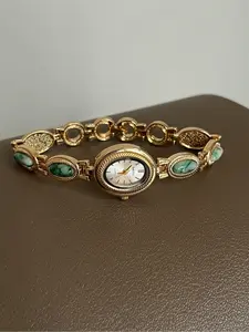 Vintage Round Bracelet Watch for Women, Unique Ethnic Style, Perfect Valentine's Day Gift, Luxury Accessory, All Seasons Wear