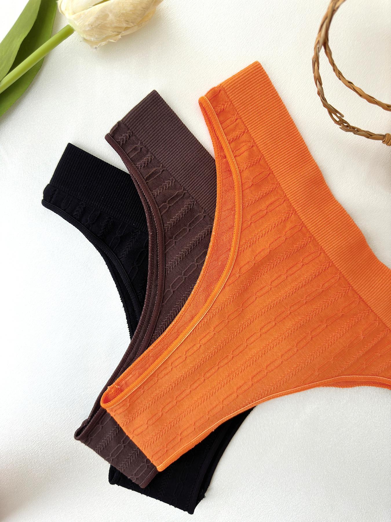 Women's Solid Color Panty, Breathable Comfortable Knicker for Daily Wear, Women's Underwear for All Seasons, Soft Breathable Panties