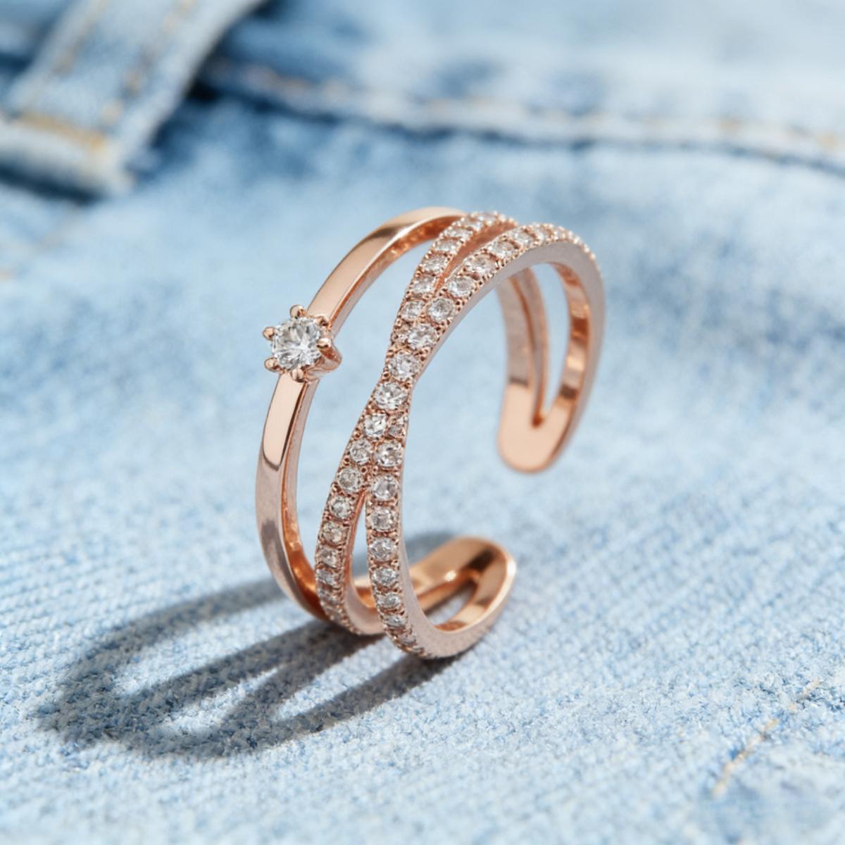 Women's Adjustable Open Cross Ring, Perfect for Dates, BFF Gifts, Parties, Gatherings & Daily Wear