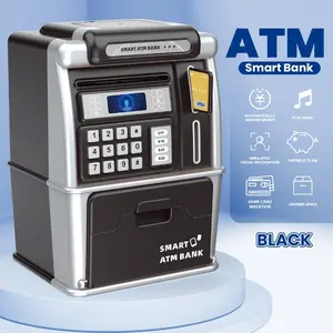 Atm Piggy Bank, Electronic Password Safe Savings Box, Card Reader, Bill Slot, Coin Slot, Digital Screen, Birthday Gift Toy
