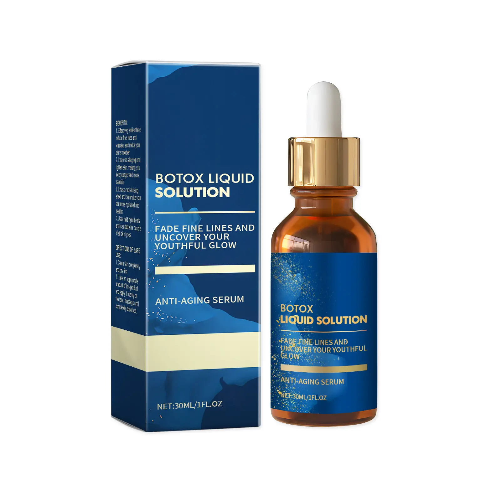 Firming & Softening Liquid Facial Essence-Serum Duo with Glycerol, Panthenol, PCA Sodium, Anti-Wrinkle Formula for Deep Nourishment, Elastic, Supple, Youthful Skin Repair & Restore