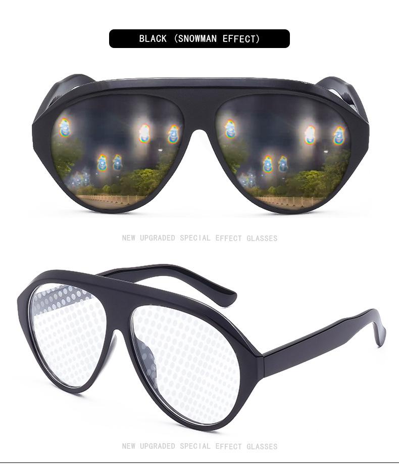 2026 Diffraction Glasses Fireworks Effect Sunglasses for Women Men, Light Show Special Effect Shades, Trendy Party Eyewear for Bar Rave Festival Nightclub Events