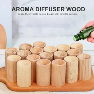 10/18 Counts Charcoal Wooden Diffuser, Best Hand-Crafted Wick Essential Oil Diffuser made of eco-friendly wood