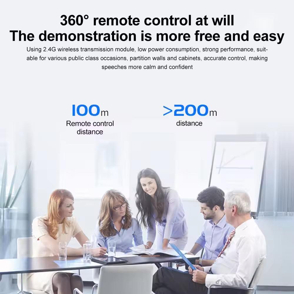 Wireless Presentation Pen, 1 Count USB RF Remote Control Flip Presenter Pointer, PPT Slide Advancer Pen, Office Presentation Supplies