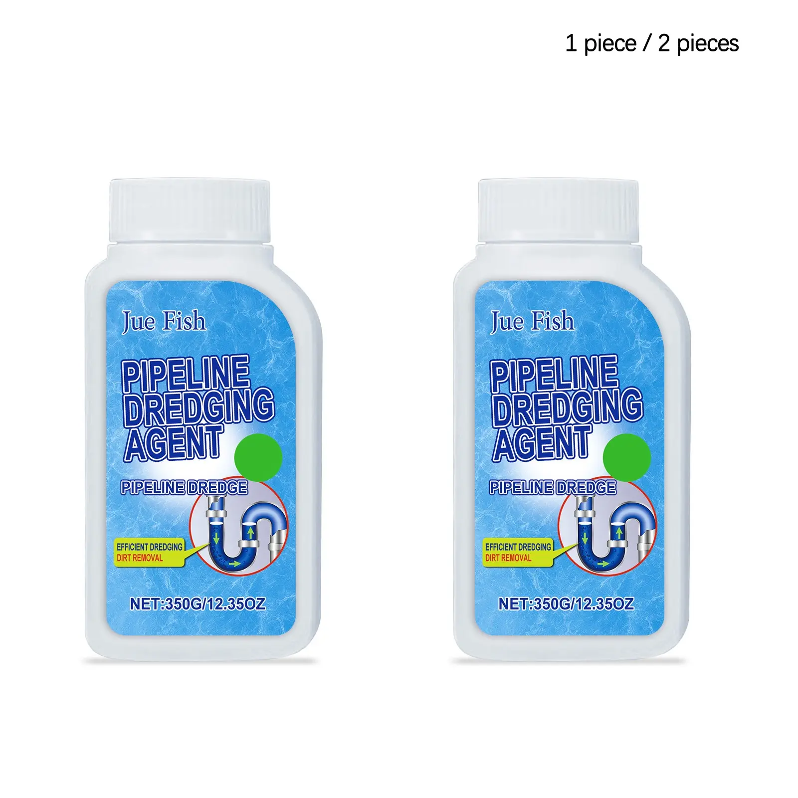 Drain Unblocker Powder (350g/350g*2), Quick Drain Cleaning, Kitchen Toilet Sink Unblocker, Dissolves Clogs, Prevents Blockages