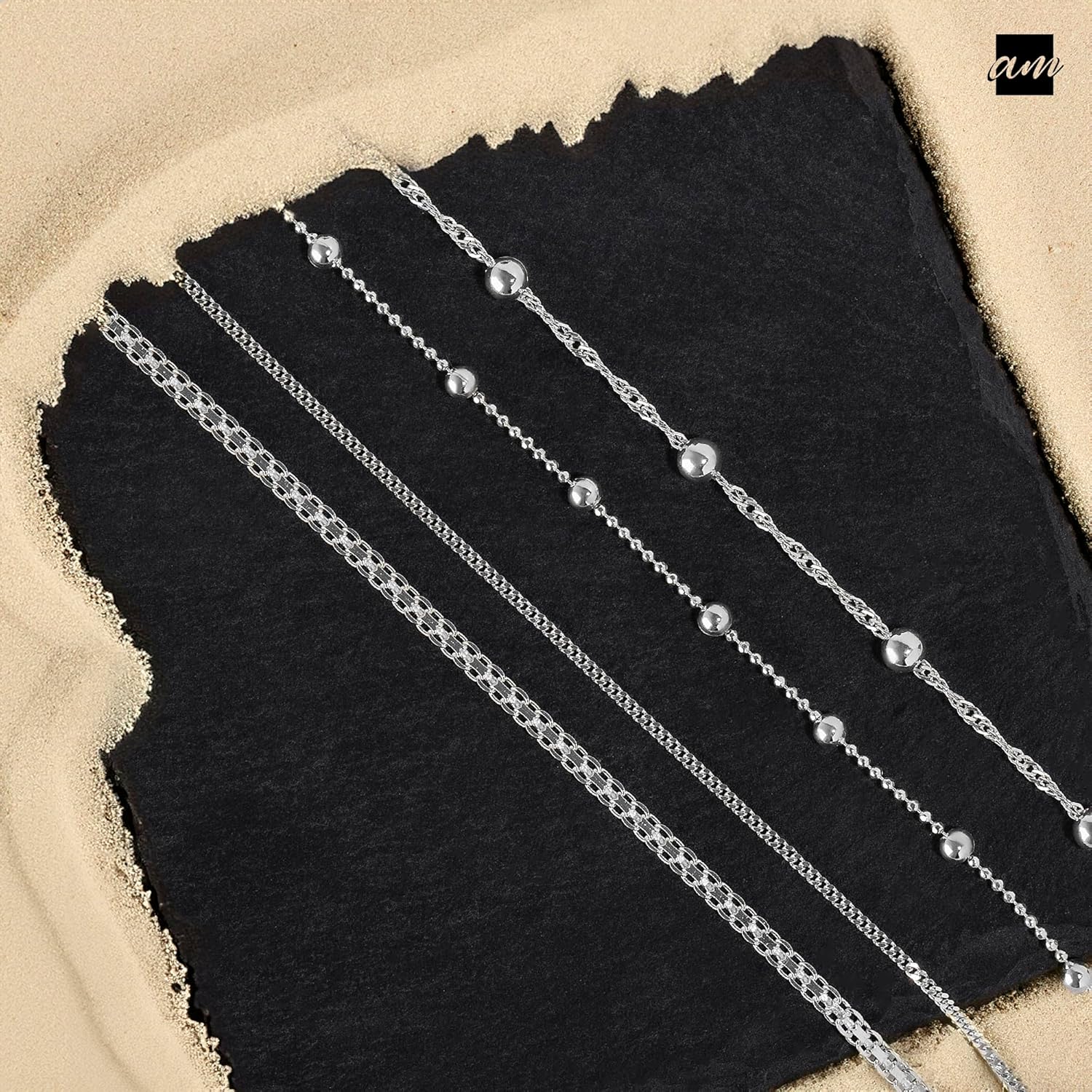 925 Fine Sterling Silver 1 mm Adjustable Anklet