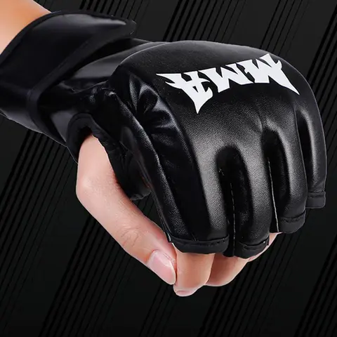 Men's & Women's 10oz (200g) Half-Finger Boxing Gloves - 1 Pair, Durable Construction, MMA Fighting Gloves for Kickboxing, Punching Bag Training