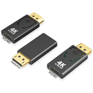 DisplayPort to HDMI Adapter 4K 30Hz, 3-Pack Uni-Directional DP to HDMI Converter (Male to Female) Compatible with Laptop/PC/Monitor/TV, Stable Signal for Home Office Gaming & Streaming.