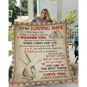 3 Sentimental Blanket Gift from Husband to Wife for Birthday, Anniversary, Mother’s Day, Christmas & All Special Occasions