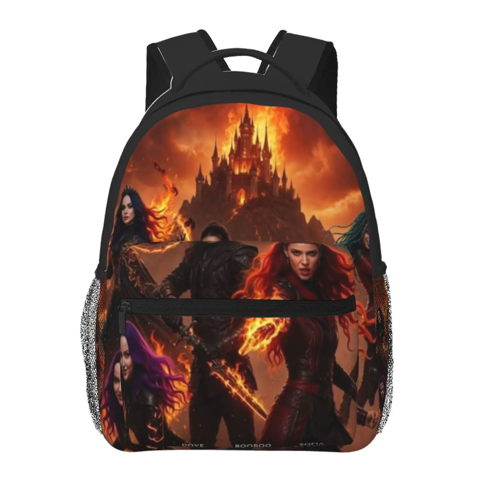Anime Descendants2 Backpack, School bag Cute Girls Boys Teens Backpacks Kawaii Kids Lightweight backpack with adjustable straps Bookbag with for office travel bag