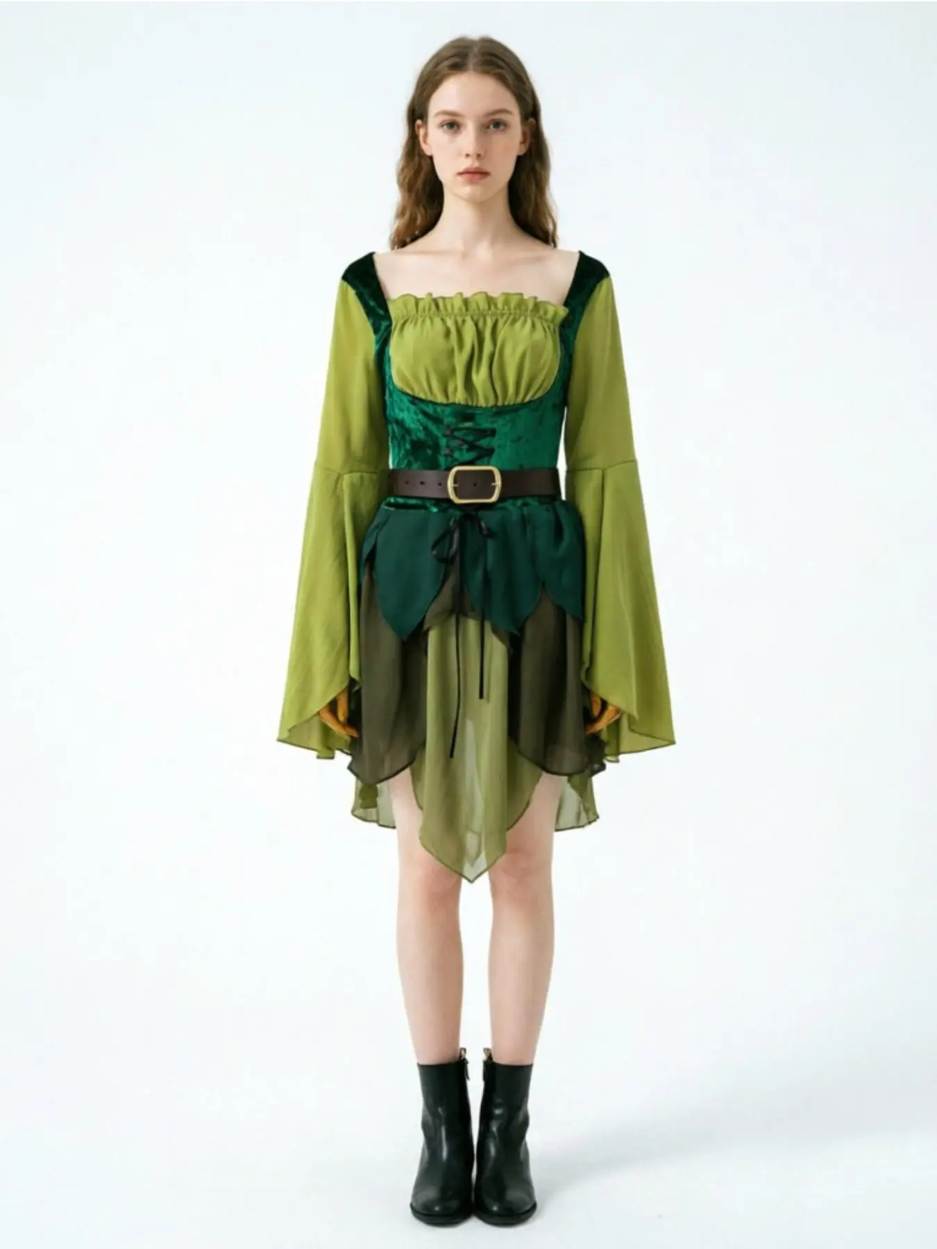Women's Fairy Medieval Wizard of Oz Magic Dress Halloween Role Play Costume, Wild Kingdom Fantasy