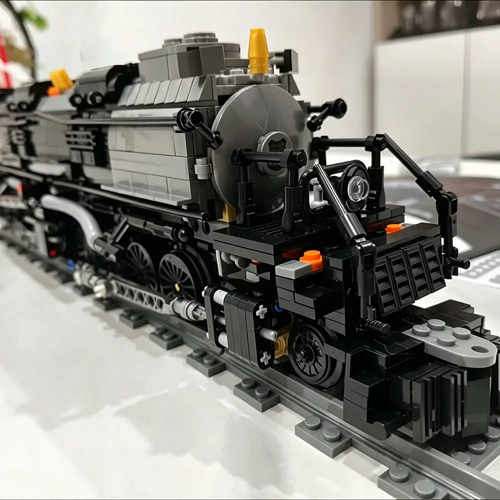 1600+pcs Vintage Steam Train Building Set, 70cm Long, High Difficulty, Mechanical Linkage, Home Decor, Moc Collection, Perfect for Holidays, Building Blocks Kit, Diy Building Model, Building Kits