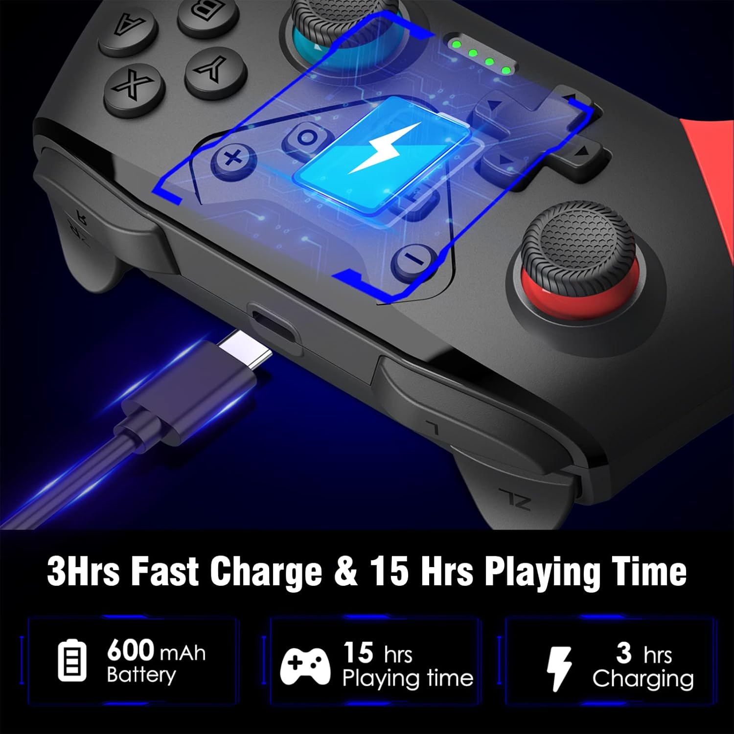 Controller,   Controller for / Lite/ OLED, Extra  Controller with Paddles, Programmable  Control Remote Gamepad with  Buttons,Wake-up,Turbo