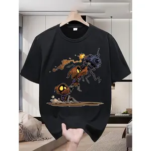 2026 Summer New Products Men's Graphic Tee Featuring a Jawa Sandcrawler Design from Wars, Made from Breathable Knit Fabric.This Regular Fit, Round Neck, Short Sleeve Shirt Is Ideal for Casual Outings And Outdoor Activities, Suitable for All Seasons