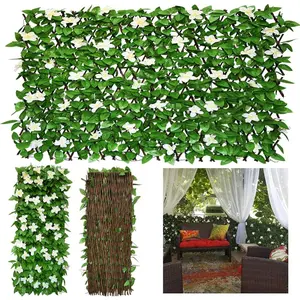 Expandable Faux Ivy Fence – Adjustable Lifelike Greenery Privacy Screen, Artificial Single Sided Leaves Wall Decor for Outdoor Balcony & Patio, Easy Diy Install, Creates Natural Cozy Ambiance, Durable Weatherproof Design