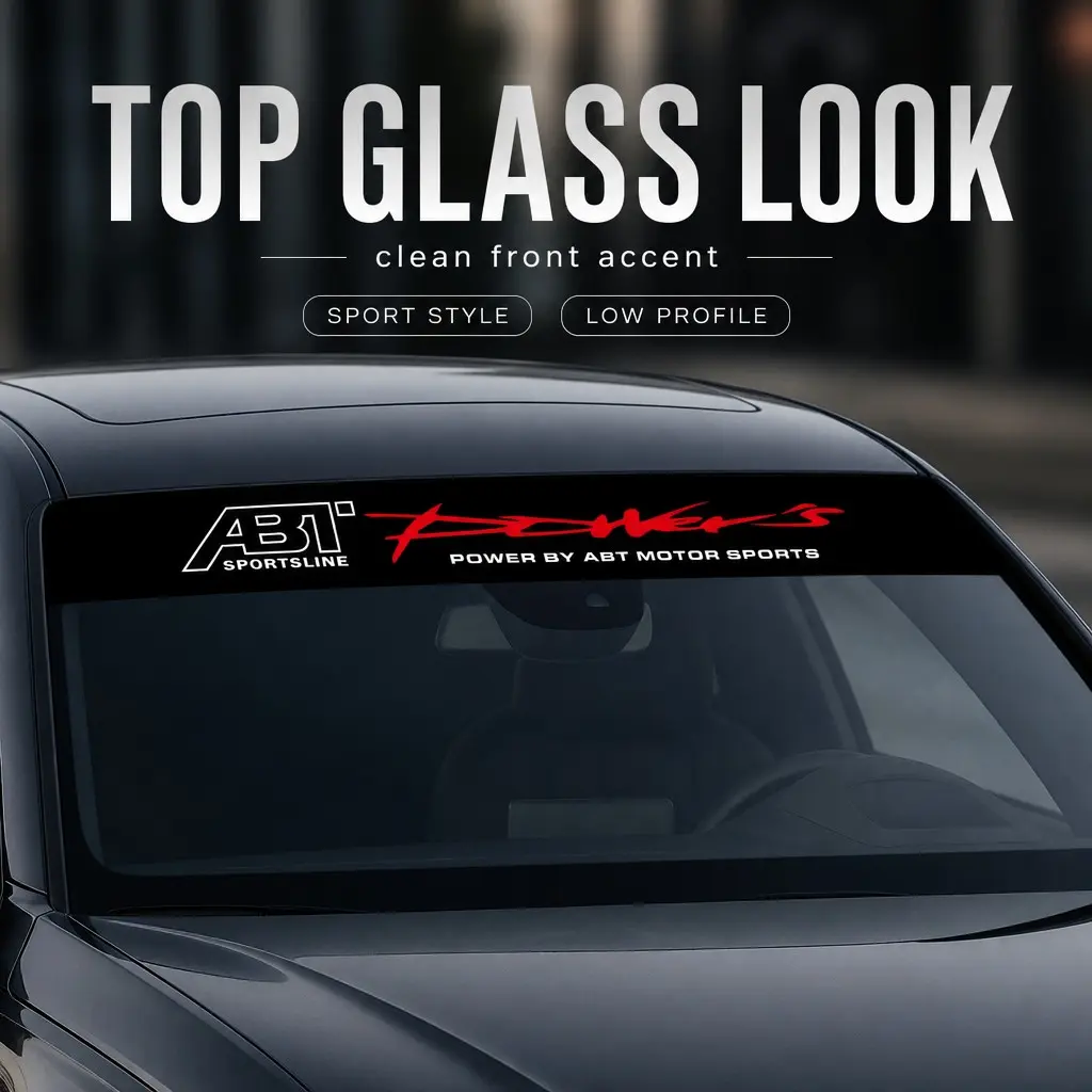 Level Up Your Ride With This Racing Style Windshield Banner Decal Sport Mind Powered Look Large 130x21cm Vinyl Sun Strip Sticker Gloss Black Front Window Decor for Cars Trucks SUVs Sport Racing Look Red Accent JDM Easy Install DIY Exterior