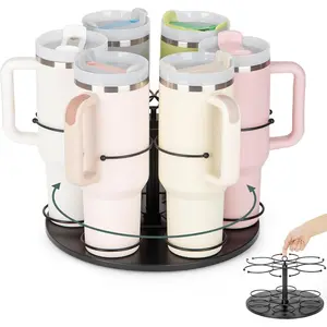 Upgraded Water Bottle Organizer  Stanley 40 oz/30 oz/20 oz,Rotating Stanley Cup Organizer Holder,Tumbler Holder Organizer, Easy to Install Kitchen Organizers and Storage  Stanley Cup Accessories