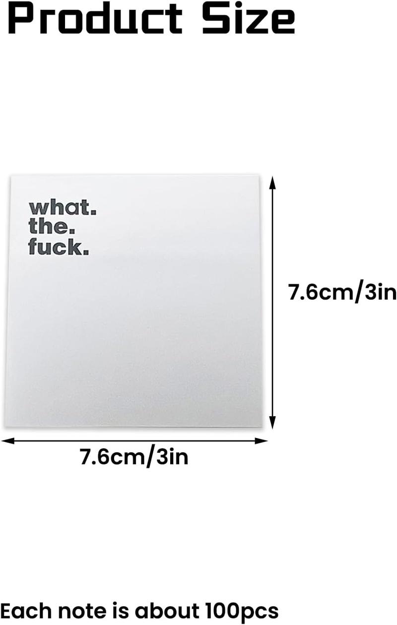 4/8 Pcs Funny Sticky Note, Funny Spoof -it Notes and Pens,  Off Sticky Notes for Study Office Supplies, Notebook Labels,  (8PCS)