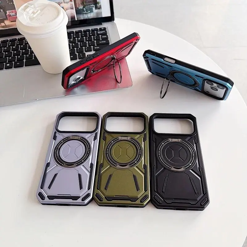 For  17 Magnetic Ring Bracket Bumper Armor Cover For  17 Shockproof Armor Coque 360-degree rotating musical anti- protector cover premium protective colorful swirl anti-drop function scratch re 2-in-1 perfect b wireless  impact resi metal multiple