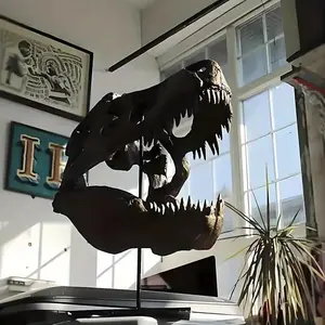 🦖 Dinosaur  Statue – Indoor/outdoor Decor, Weatherproof Resin T-Rex Skeleton Replica✨  Handmade Realistic Bone Texture, No Power Needed!