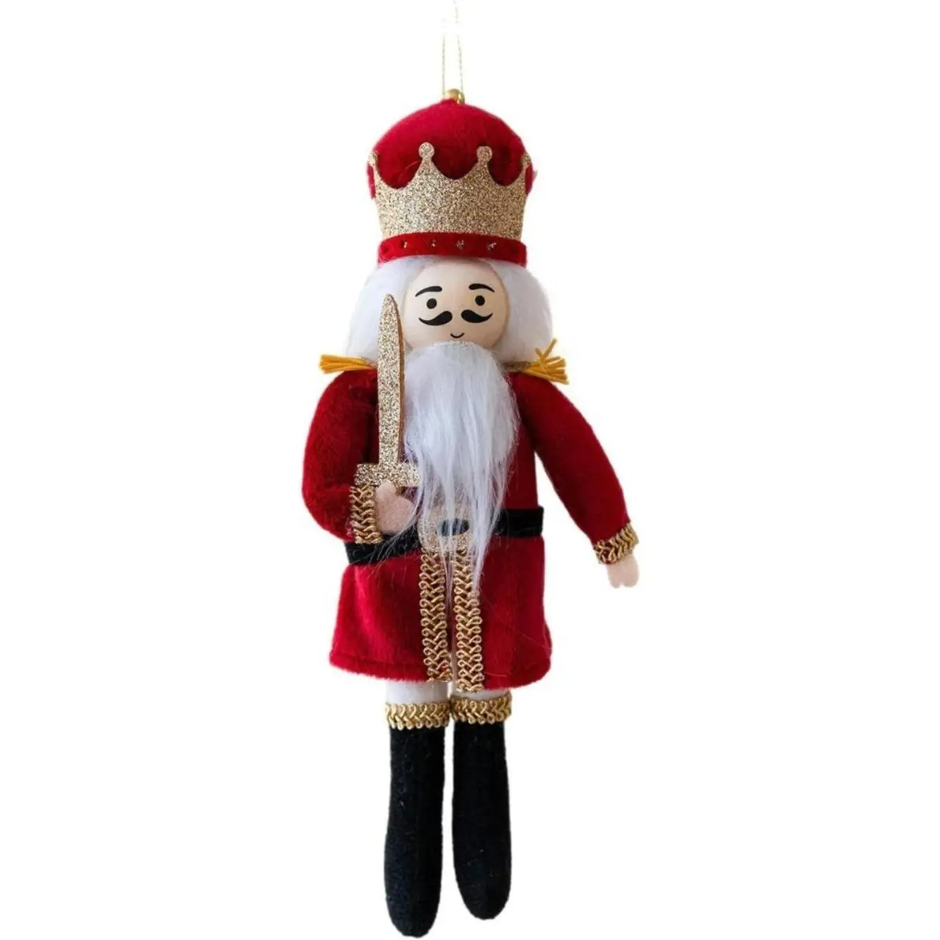 Red Nutcracker Shelf Nanny Plush Doll, Traditional Nutcracker Soldier Doll, Christmas Decoration，Christmas gifts