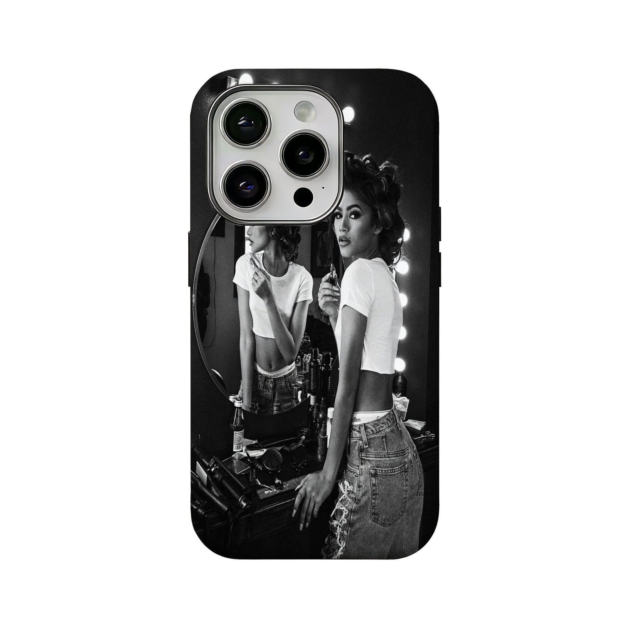 Fashion Icon Zendaya Pattern 2-in-1 Film Phone Case — Compatible with iPhone 12, 13, 14, 15, 16, 17 Series. Premium Glossy Printed Protective Cover: Wear-Resistant & Drop-Proof.