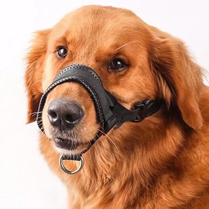 Dog Mouth Cover for Dogs, Nylon Bite Guard, Adjustable Breathable Drinkable Anti-Bite Anti-Barking Training Accessory