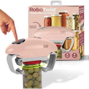 Electric Jar Opener Top Rated for Seniors, Deluxe Model with Improved Torque, 1 Touch Automatic Easy Jar Opener for Weak Hand and Arthritis Works on All Jar Sizes