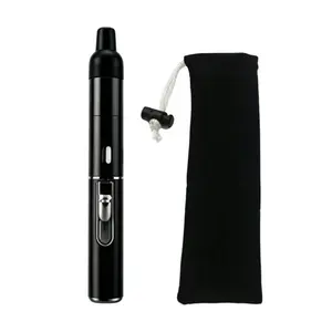 Butane Lighter, Golden Pen Style Soft Flame Lighter, Compact & Windproof Design, Refillable, Includes Fabric Pouch - Gas Not Included