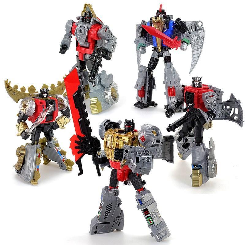 BPF 05 Grimlock Transformation Dinoking Volcanicus Tyrannosaurus Rex Tyrone Cable Dinobots 5IN1 Action Figure Robot  Toys